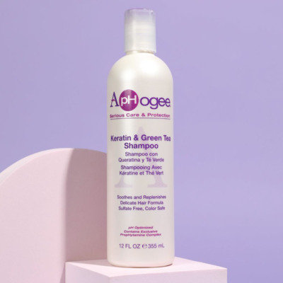 Shampooing avec Kératine et Thé Vert ApHogee 355ml