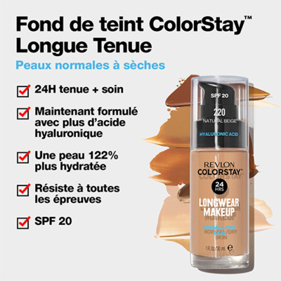 Fond de Teint Colorstay Peaux Normales à Sèches N°220 Natural Beige Revlon