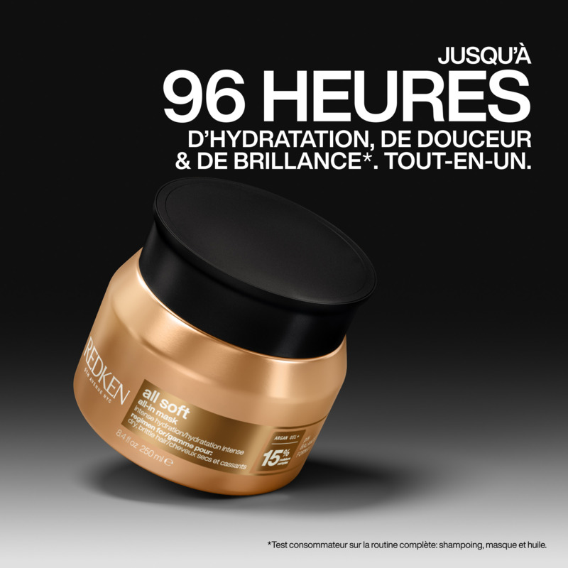 Masque hydratation cheveux secs All Soft Redken 250ml