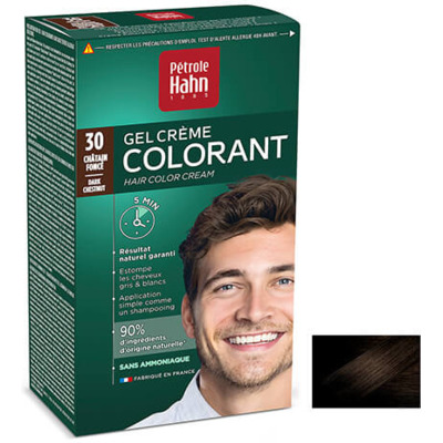 Gel Crème Colorant N°30 Châtain Foncé Petrole Hahn