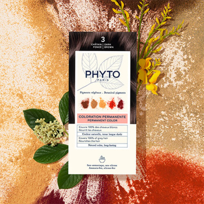 Kit Coloration Permanente 3 Châtain Foncé PHYTOCOLOR