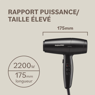 Sèche-cheveux Lupia noir BAB7600E BabylissPro