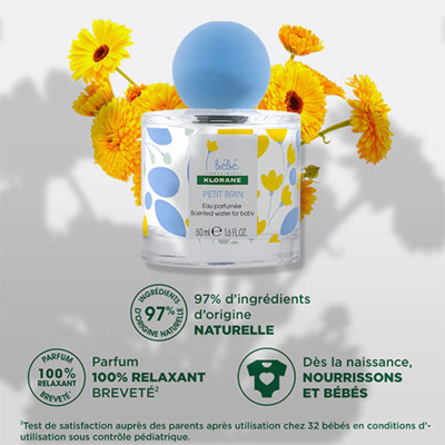 Eau parfumée sans alcool Petit Brin Bébé Klorane