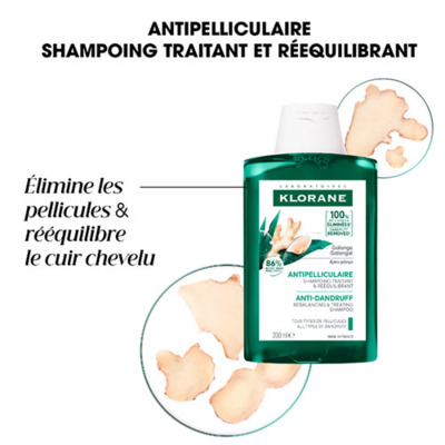 Shampoing Rééquilibrant Antipelliculaire Galanga Klorane 200ml