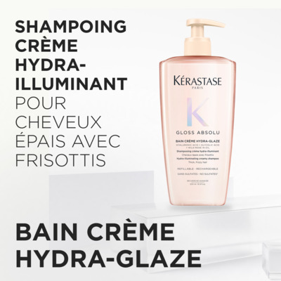 Bain Crème Hydra-Glaze rechargeable Gloss Absolu Kérastase 500ml