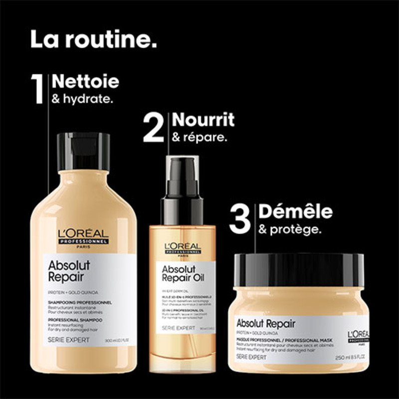 Coffret Trio Absolut Repair pour cheveux abîmés L'Oréal