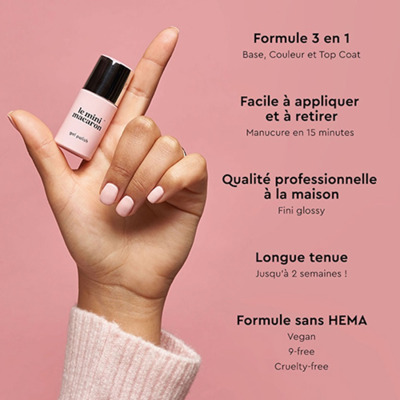 Kit Vernis Semi-permanent Ruby Red Le Mini Macaron