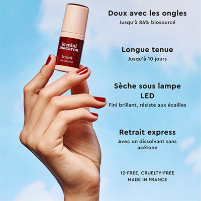 Vernis Semi-permanent Rouge Coquelicot Le Soft Le Mini Macaron