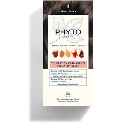 Kit Coloration Permanente 4 Châtain PHYTOCOLOR