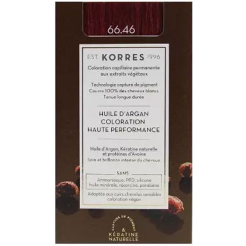 Coloration Permanente Huile d'Argan 66.46 Rouge Burgundy Intense Korres