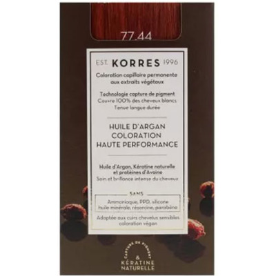 Coloration Permanente Huile d'Argan 77.44 Blond Cuivré Intense Korres