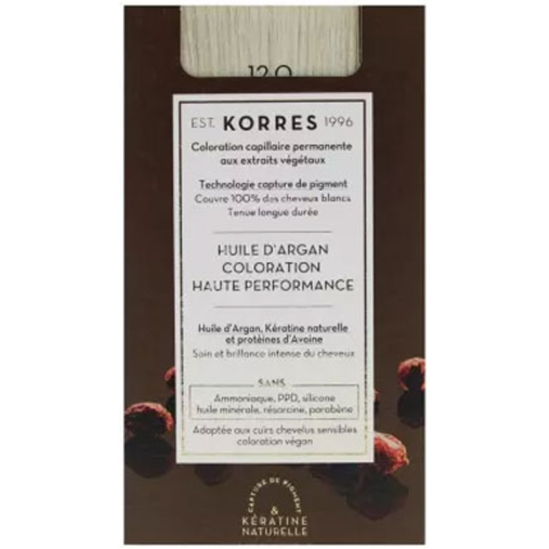 Coloration Permanente Huile d'Argan 12.0 Spécial Blond Korres