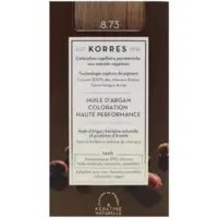 Coloration Permanente Huile d'Argan 8.73 Doré Caramel Korres
