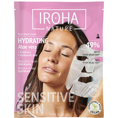 Masque Visage Hydratant Aloe Vera Acide Hyaluronique Iroha Nature