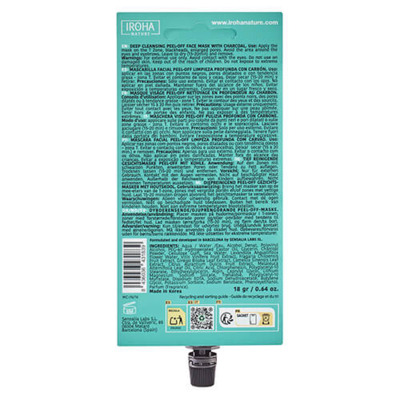 Masque-Crème Peel-Off Detox Charbon Zone T Iroha Nature