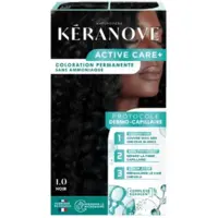 Coloration crème permanente 1.0 Noir Active Care + Kéranove 