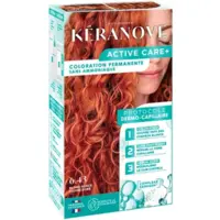 Coloration crème permanente 6.43 Blond foncé cuivré doré Active Care + Kéranove 
