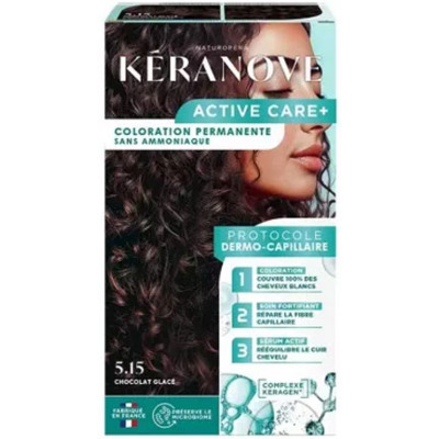 Coloration crème permanente 5.15 Chocolat glacé doré Active Care + Kéranove