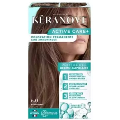 Coloration crème permanente 6.0 Blond foncé Active Care + Kéranove