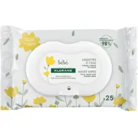 Lingettes nettoyantes à l'eau Bébé Klorane