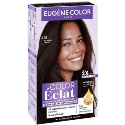 Coloration Crème Permanente Color Eclat Marron Glacé 4.15 Eugène Color