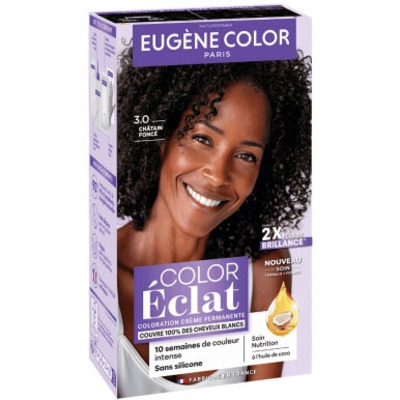 Coloration Crème Permanente Color Eclat Chatain Foncé 3.0 Eugène Color