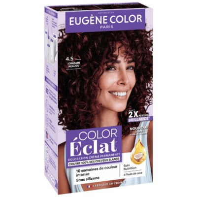 Coloration Crème Permanente Color Eclat Chatain Acajou 4.5 Eugène Color
