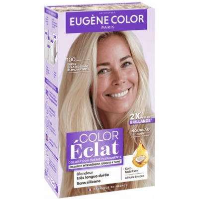 Coloration Crème Permanente Color Eclat Super Eclaircissant Blond Naturel 100 Eugène Color