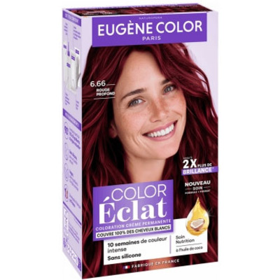 Coloration Crème Permanente Color Eclat Rouge Profond 6.66 Eugène Color