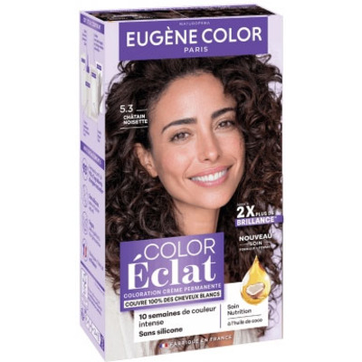 Coloration Crème Permanente Color Éclat Chatain Noisette 5.3 Eugène Color