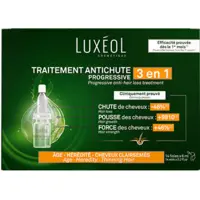 Luxéol Fioles 2 en 1 Chute de Cheveux Progressive 1 mois