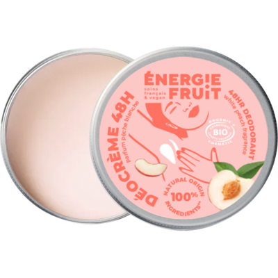 Déodorant Crème 48H Bio Pêche Blanche Energie Fruit