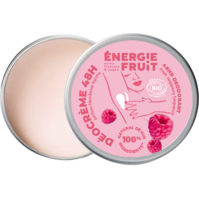 Déodorant Crème 48H Bio Framboise Fraîche Energie Fruit