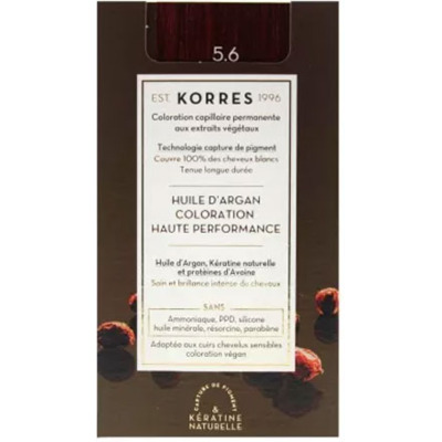 Coloration Permanente Huile d'Argan 5.6 Châtain Clair Magenta Korres