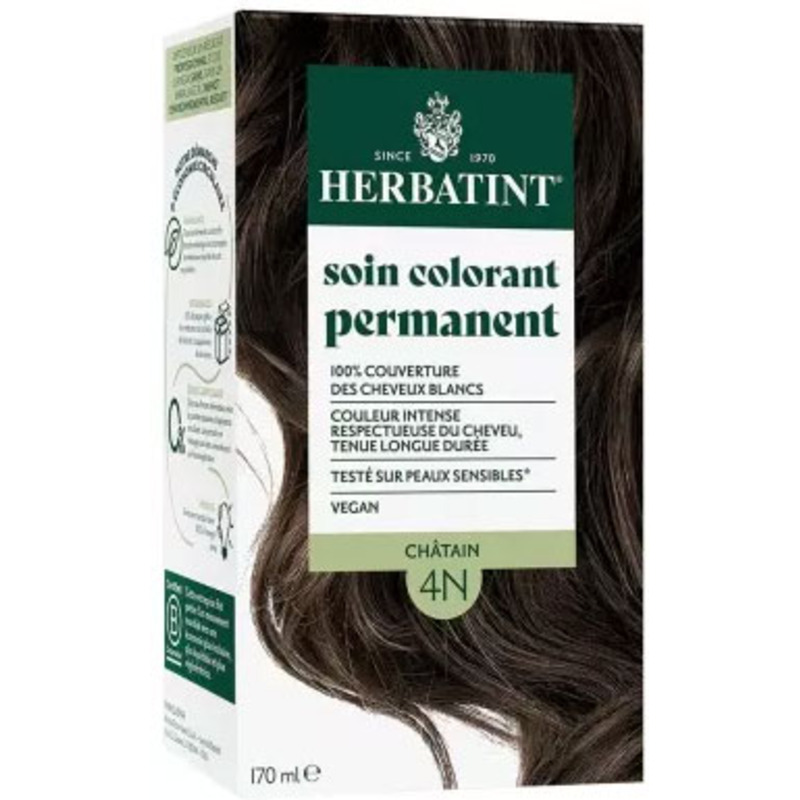 Soin Colorant Permanent 4N Châtain Herbatint 170ml