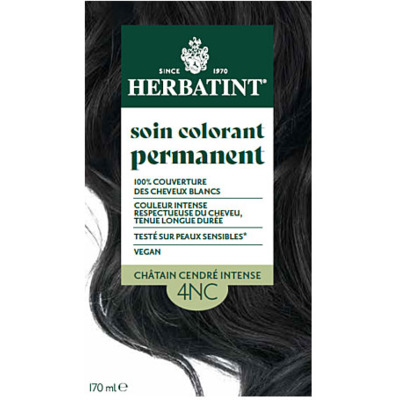 Soin Colorant Permanent 4NC Châtain cendré intense Herbatint 170ml