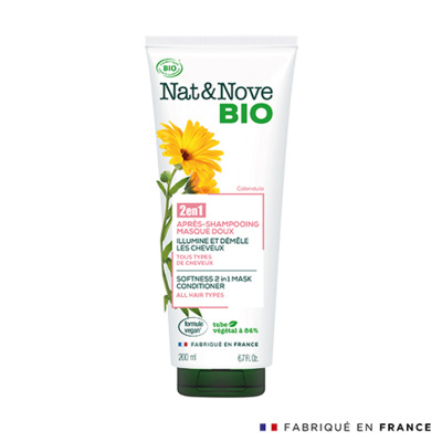 Après-shampooing Masque 2 en 1 Doux Nat&Nove Bio