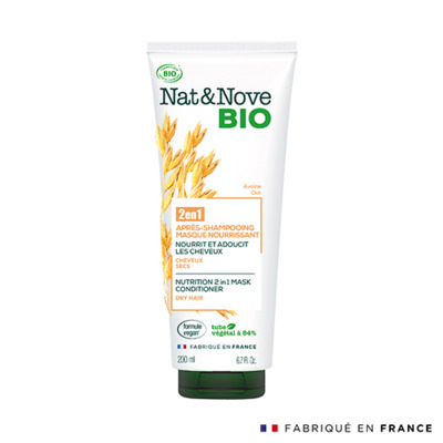 Après-shampooing Masque 2 en 1 Nourrissant Nat&Nove Bio