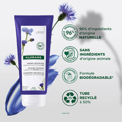 Après-shampooing Déjaunissant Centaurée Bio Klorane 200ml