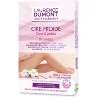 Bandes Cire Froide Corps & Jambes Haute Tolérance Laurence Dumont x20