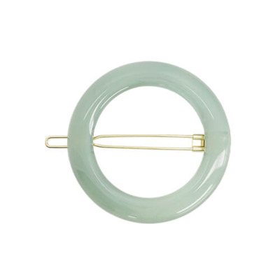 Barrette Ronde Vert d'Eau Bachca