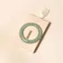 Barrette Ronde Vert d'Eau Bachca