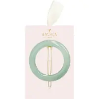 Barrette Ronde Vert d'Eau Bachca