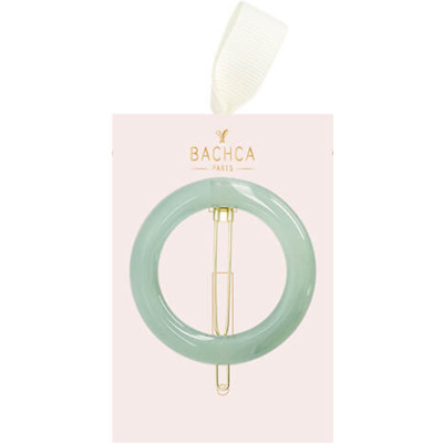 Barrette Ronde Vert d'Eau Bachca