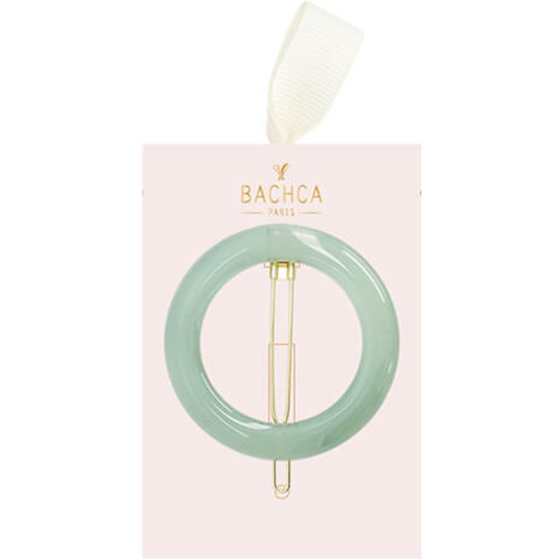 Barrette Ronde Vert d'Eau Bachca