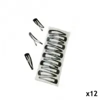 Barrettes noires x12