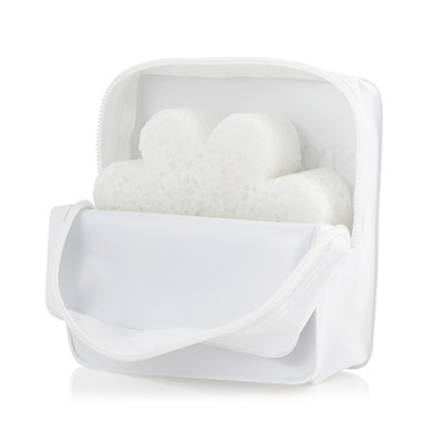 Trousse à éponge de Voyage Blanche Spongellé
