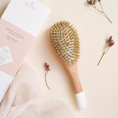 Brosse en Bois Sanglier Nylon Petit Modèle Bachca