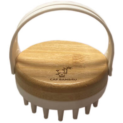 Brosse de Massage Cuir Chevelu Cap Bambou