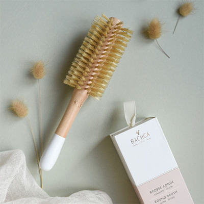 Brosse Ronde en Bois Sanglier Bachca